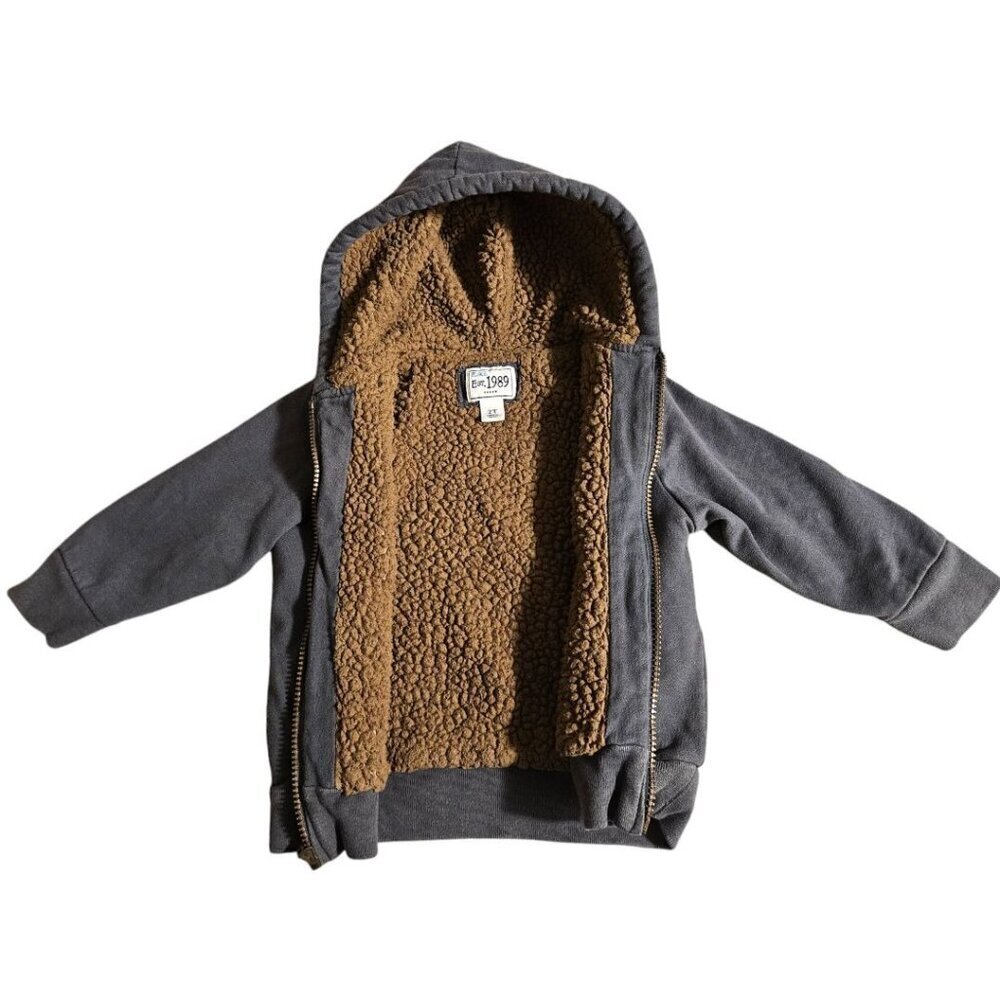 The Children's Place Sherpa Lined Chunky Hoodie Boys 2T Heavyweight - Picture 3 of 5